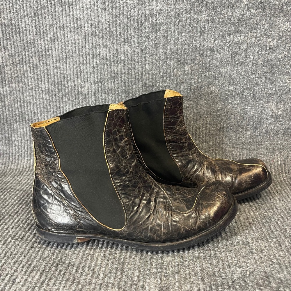 CYDWOQ Chelsea Boots Men's EU 42 Dark Brown Leather Made USA Handmade Artisan
